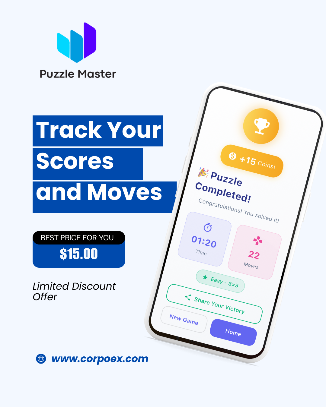 Puzzle Master - Flutter Game with Admob Support